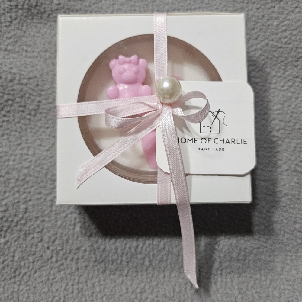6 Handmade Pink Baby Girl Shower Birthday Party Soy Wax Scented Candle Giveaways